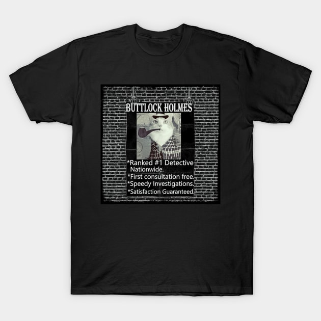 Cat Detective T-Shirt by ButtersTheBean